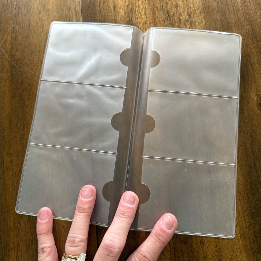 Clear tn folder and card holder inserts
